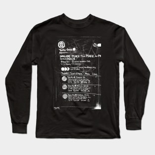 Three Tweets Doodle White Long Sleeve T-Shirt